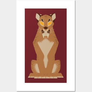 Minimalist Smilodon Posters and Art